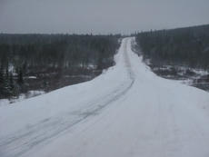 Дорога на Мурманск. Вместо асфальта - лёд